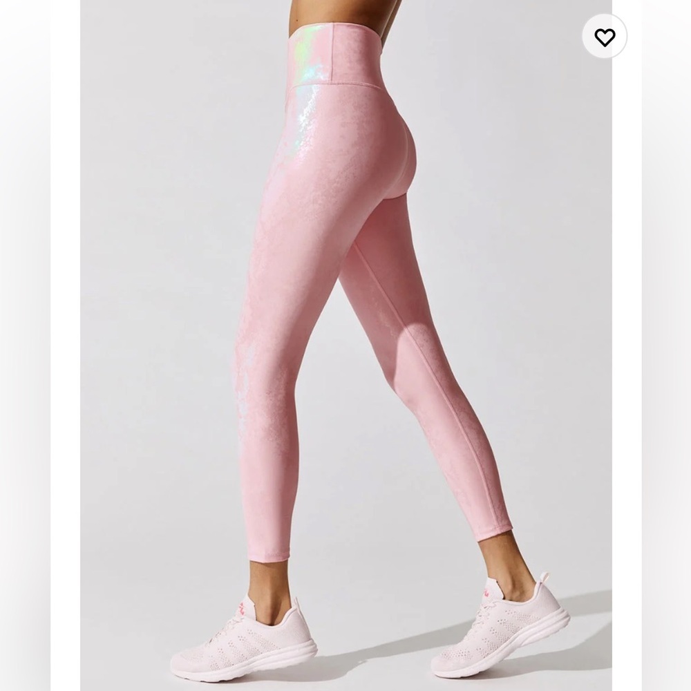 Carbon 38 Metallic Snake High Rise 7/8 Legging in Pink - Picture 2 of 7